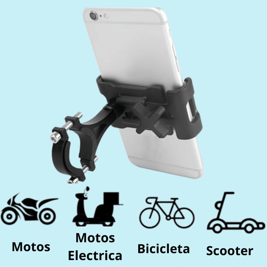 Soporte de Aluminio 360° para Motos y Bicicletas